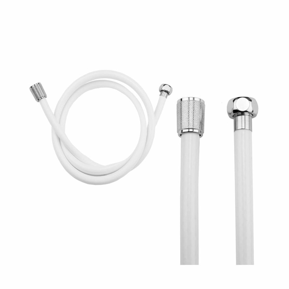 Hand Shower Hoses | 71″ Reinforced White Vinyl Hose Hand Shower Hoses Hand Shower Hoses