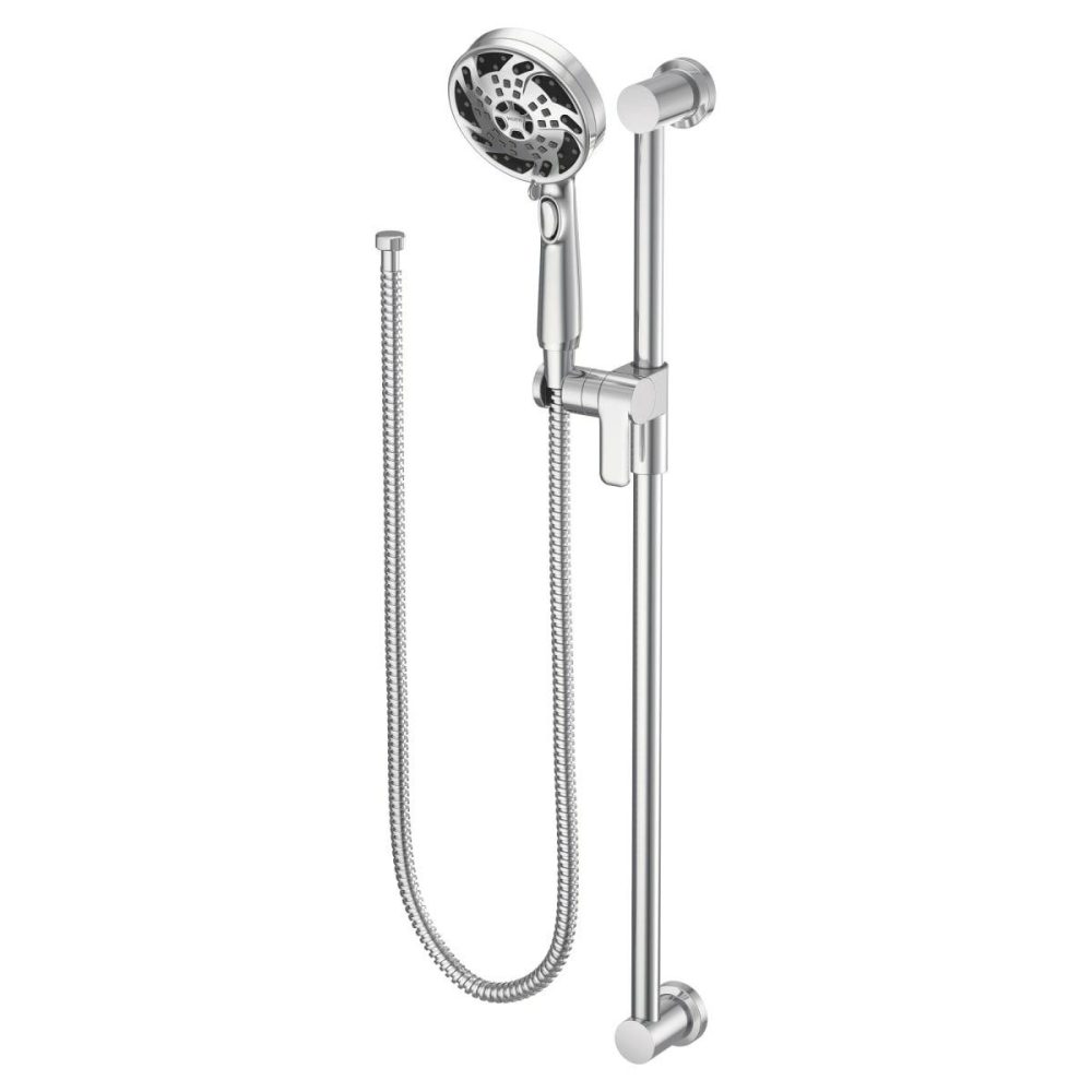 Hand Showers | 1.75 GPM Multi-Function Hand Shower Package – Includes Slide Bar and Hose Hand Showers Brushed Nickel/Chrom