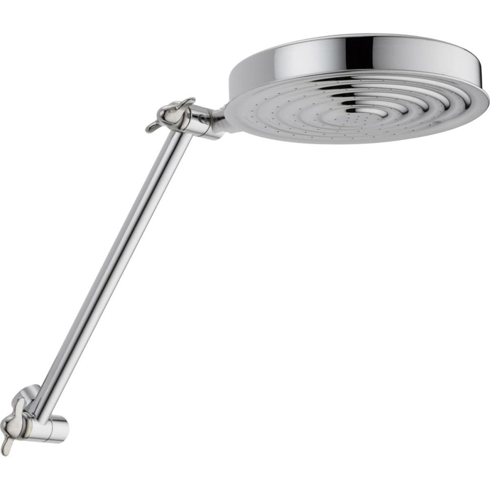 Hand Showers | 2.5 GPM Universal 6-5/8″ Wide Rain Shower Head with Adjustable Arm – Limited Lifetime Warranty Hand Showers Hand Showers