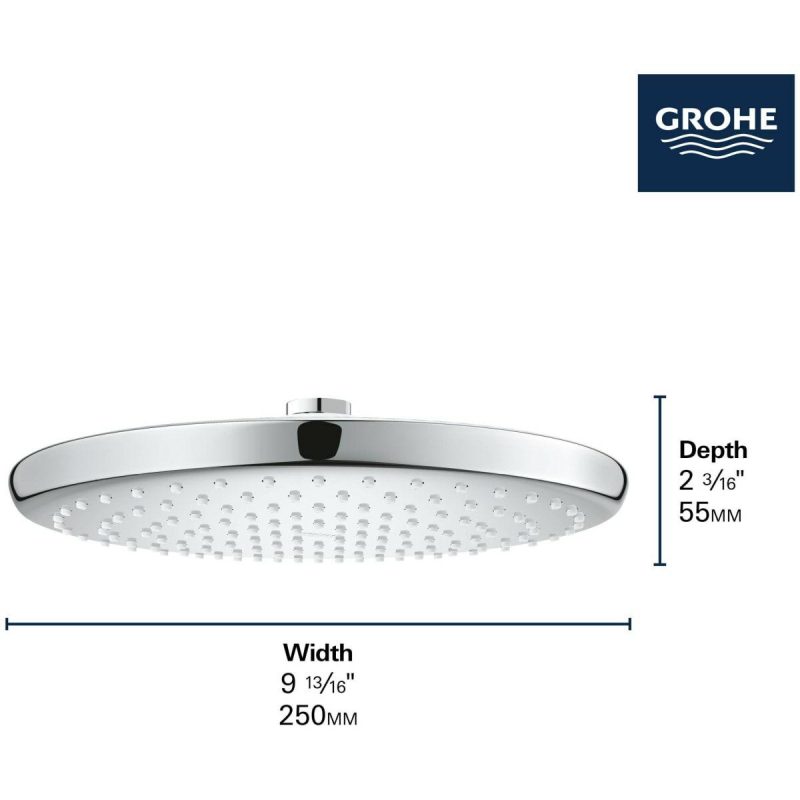 Hand Showers | 250 1.75 GPM Single Function Rain Shower Head with DreamSpray Technology Hand Showers Hand Showers