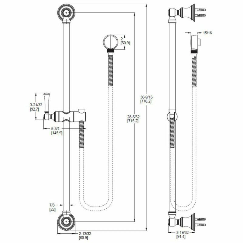 Hand Showers | Transitional Round Slide Bar Hand Showers Hand Showers