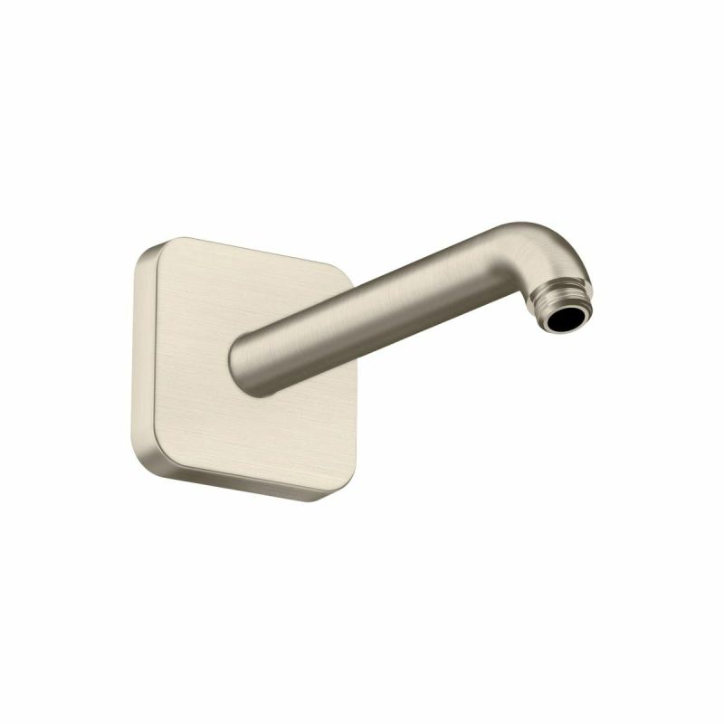 Shower Arms | 9-1/16″ Wall Mounted Shower Arm and Flange Shower Accessories Rushed Nickel/Chrome