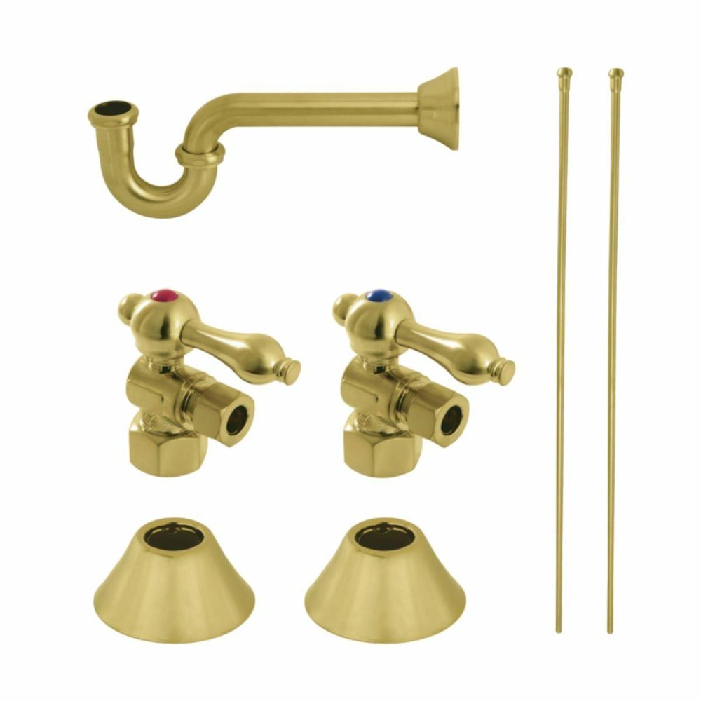 Shower Arms | Sink Accessories and Parts Traditional Plumbing Sink Trim Kit with P-Trap Shower Accessories Ntique Brass/Brushed Brass/Brushed Nickel/Matte Black/Oil Rubbed Bronze/Polished Brass/Polished Chrome/Polished Nicke