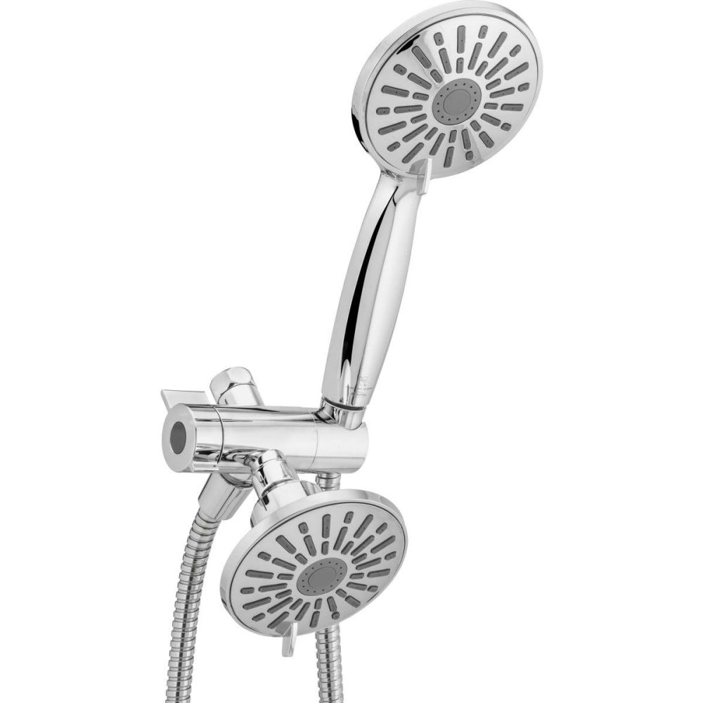 Shower Heads | 1.8 GPM Multi Function Shower Head Combination with Hand Shower Shower Accessories Rushed Nickel/Chrom