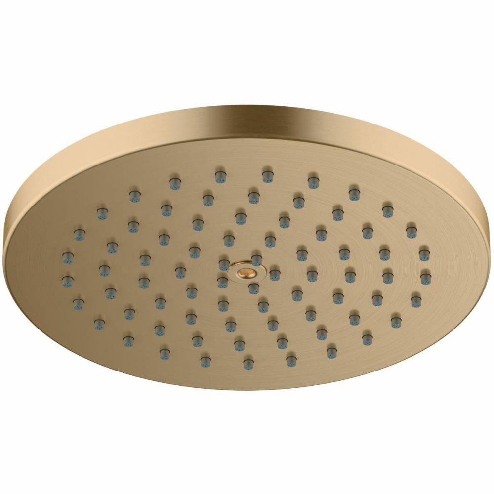 Shower Heads | 2.5 GPM Single Function Rain Shower Head with QuickClean Technology Shower Accessories Rushed Black Chrome/Brushed Bronze/Brushed Nickel/Chrome/Matte Black/Matte Whit