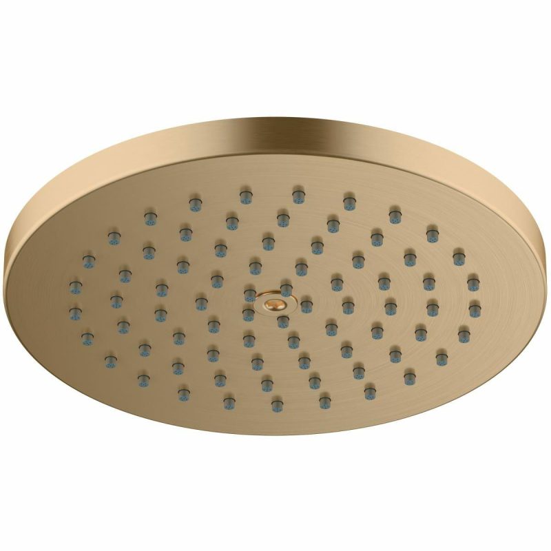 Shower Heads | 2.5 GPM Single Function Rain Shower Head with QuickClean Technology Shower Accessories Rushed Black Chrome/Brushed Bronze/Brushed Nickel/Chrome/Matte Black/Matte Whit