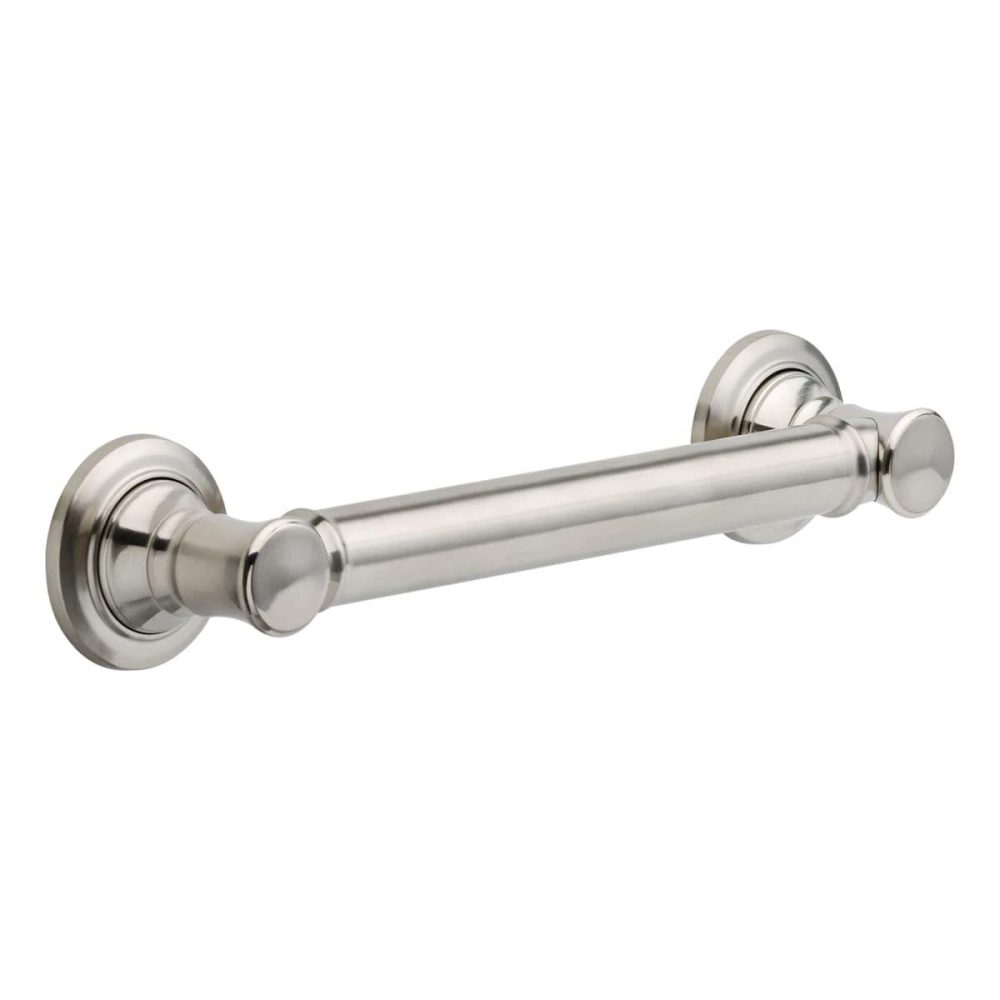 Shower Slide Bars | Traditional 12″ Grab Bar with Hidden Screws Shower Accessories Rilliance Brushed Nickel/Brilliance Polished Nickel/Chrome/Venetian Bronz