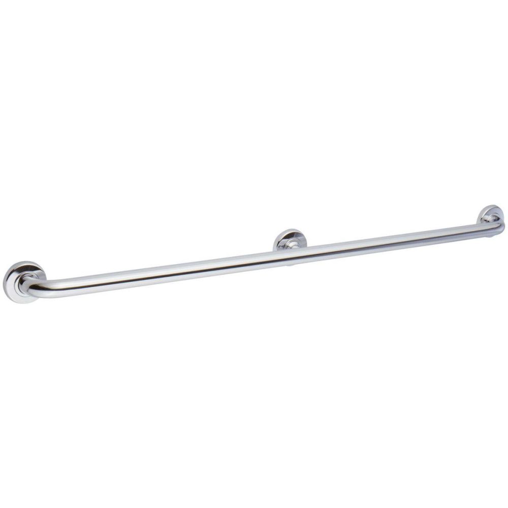 Soap Dishes | 42″ Triple Post Grab Bar Shower Accessories Olished Chrome/Satin Nicke