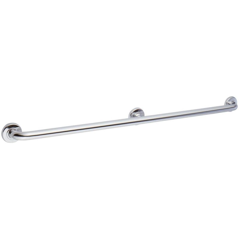 Soap Dishes | 42″ Triple Post Grab Bar Shower Accessories Olished Chrome/Satin Nicke