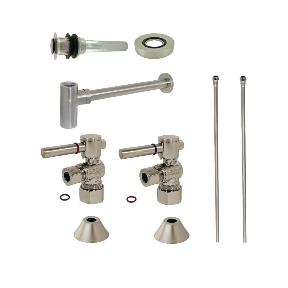 Trim Kits | Modern Plumbing Sink Trim Kit with Bottle Trap and Drain Shower Accessories Rushed Nicke