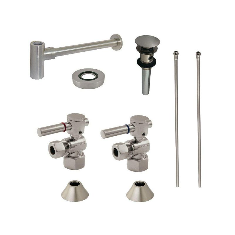 Trim Kits | Modern Plumbing Sink Trim Kit with Bottle Trap and Overflow Drain Shower Accessories Ntique Brass/Brushed Brass/Brushed Nickel/Matte Black/Polished Brass/Polished Chrom