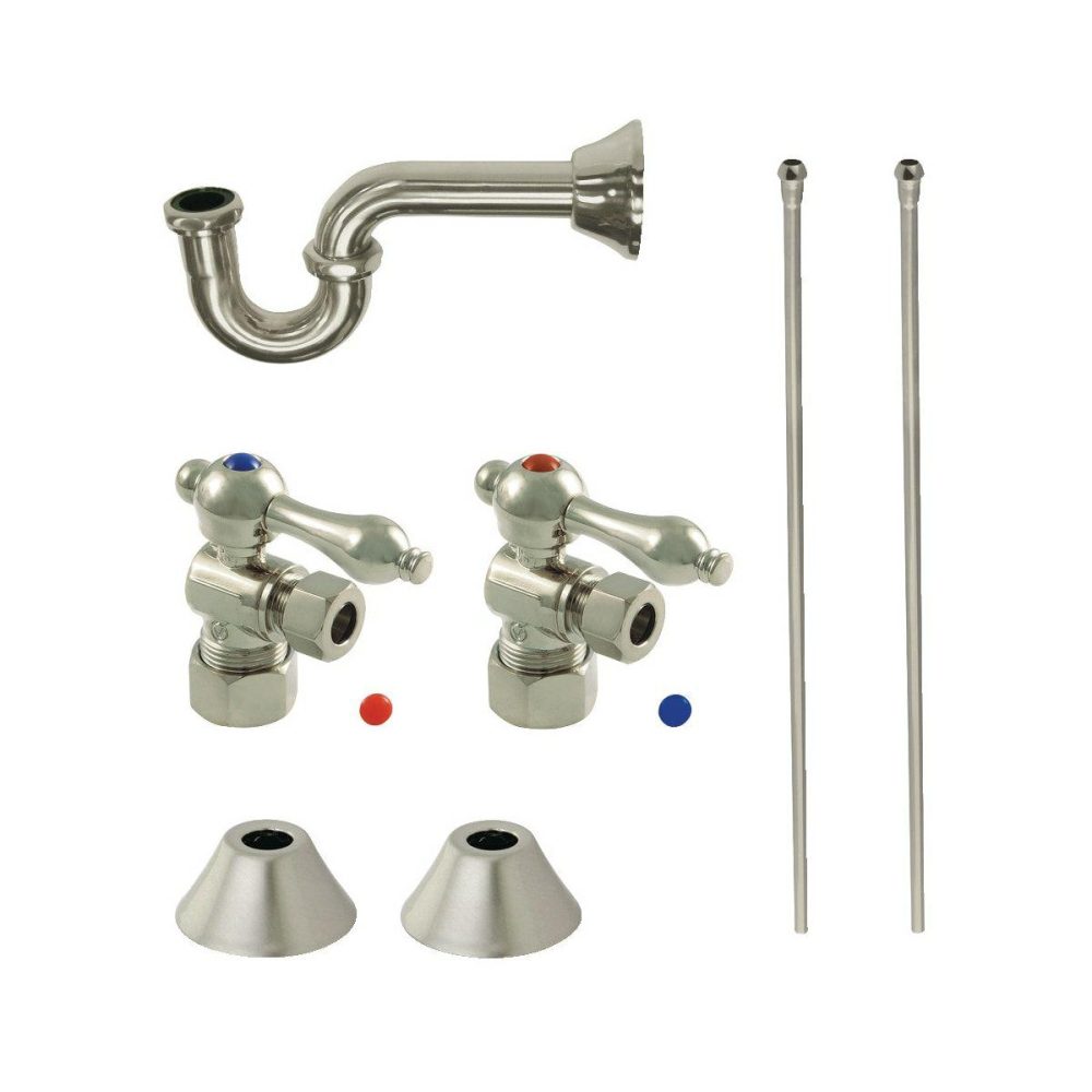 Trim Kits | Traditional Plumbing Sink Trim Kit with P-Trap Shower Accessories Rushed Nicke