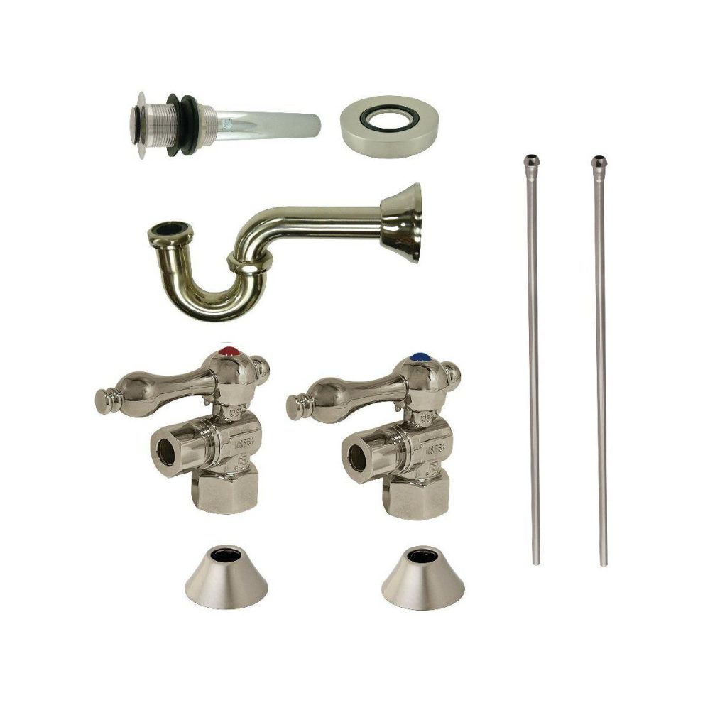 Trim Kits | Traditional Plumbing Sink Trim Kit with P-Trap and Drain Shower Accessories Ntique Brass/Brushed Brass/Matte Black/Polished Brass/Polished Nicke