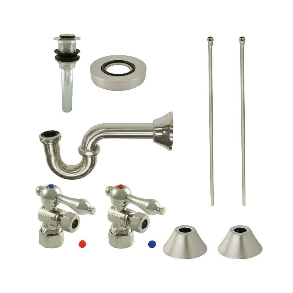 Trim Kits | Traditional Plumbing Sink Trim Kit with P-Trap and Drain Shower Accessories Ntique Brass/Brushed Brass/Brushed Nickel/Polished Brass/Polished Chrome/Polished Nicke