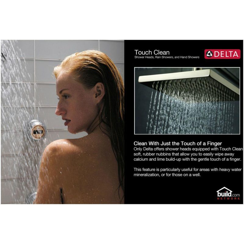 Tub Spouts | 2.5 GPM Universal Rain Shower Head with Touch-Clean Technology Shower Accessories Rilliance Stainless/Chrom