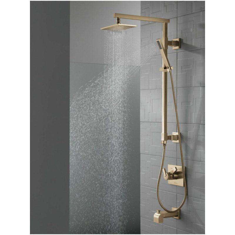 Tub Spouts | 2.5 GPM Universal Rain Shower Head with Touch-Clean Technology Shower Accessories Rilliance Stainless/Chrom