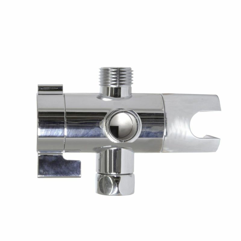 Tub Spouts | 3 Function Shower Arm Diverter with Hose and Integrated Hand Shower Holder Shower Accessories Olished Chrom