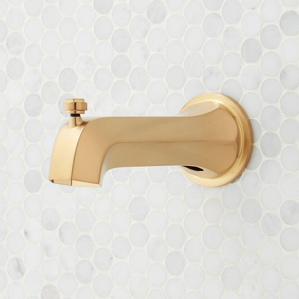 Tub Spouts | Elita 7″ Integrated Diverter Tub Spout Shower Accessories Rushed Gold/Brushed Nickel/Chrome/Polished Nicke