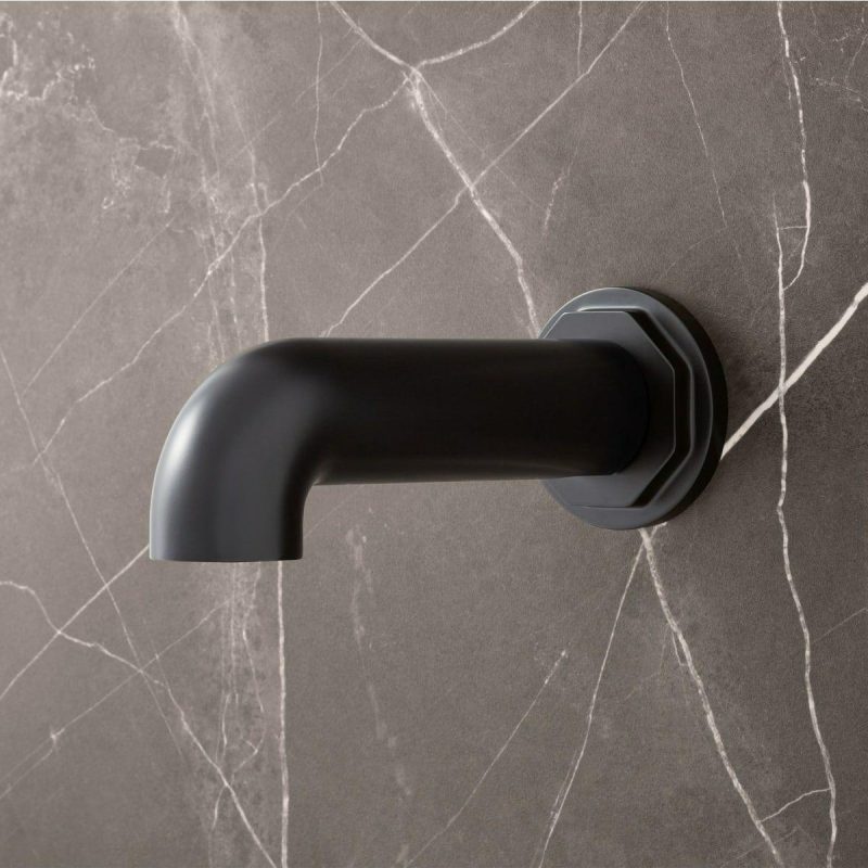 Tub Spouts | Greyfield 7-1/8″ Tub Spout Shower Accessories Atte Blac