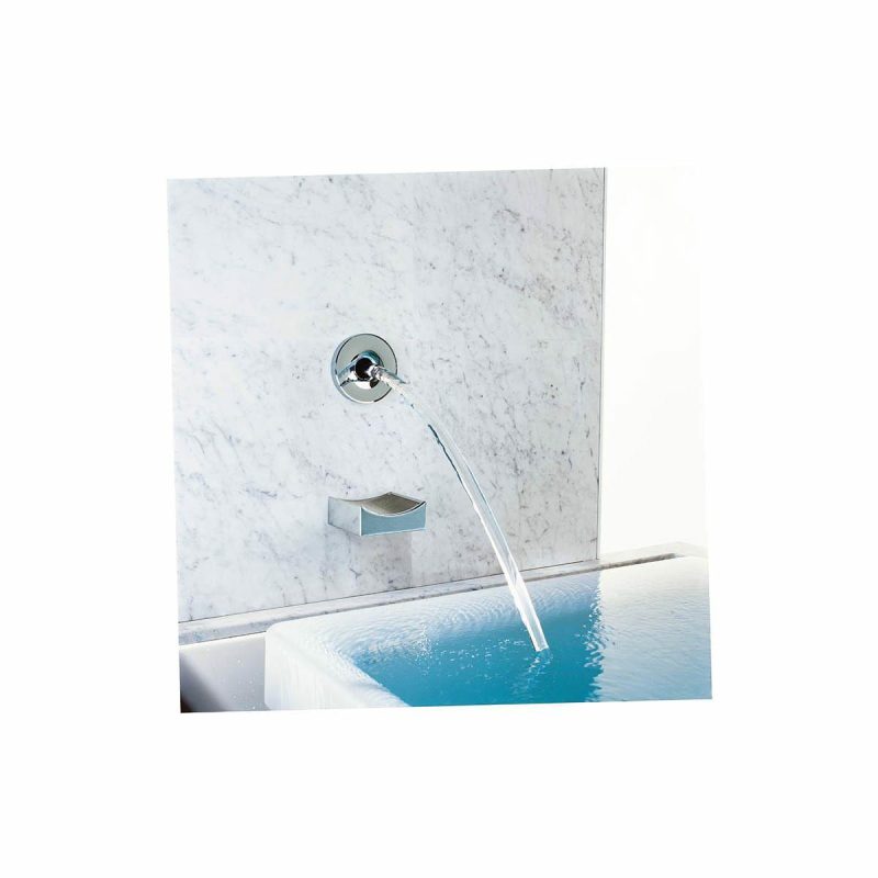 Tub Spouts | Modern Wall or Ceiling Mount Bath Filler with .95 Inch (2.4 cm) Orifice from Laminar Collection Shower Accessories Rushed Nickel/Polished Chrom